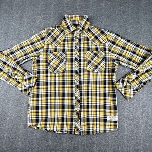 True Religion Rocky Western Shirt Men's M Diamond Pearl Snap Button Long Sleeve